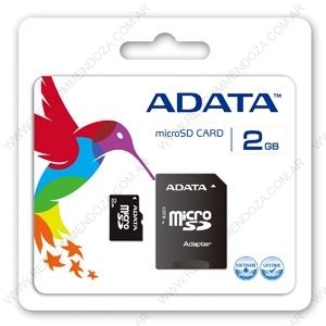 MEMORIA MICROSD 2 GB ADATA CON ADAPTADOR SD